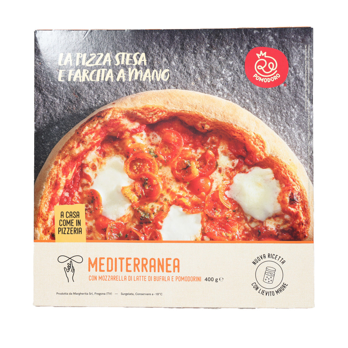 REPOMODORO Mediterranean Pizza with Buffalo Milk Mozzarella & Cherry Tomato (400g)