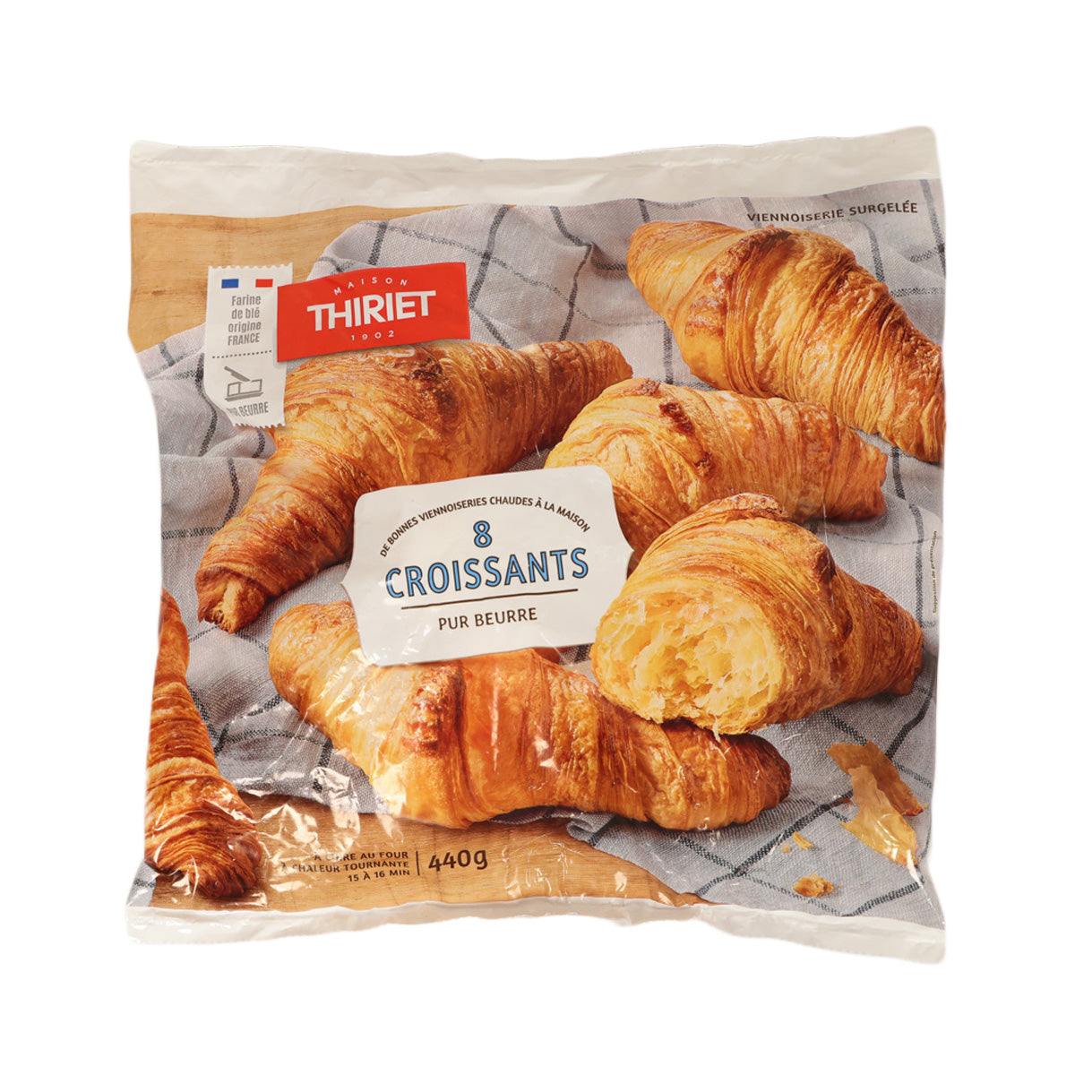 THIRIET 8 Croissants with Pure Butter (440g)