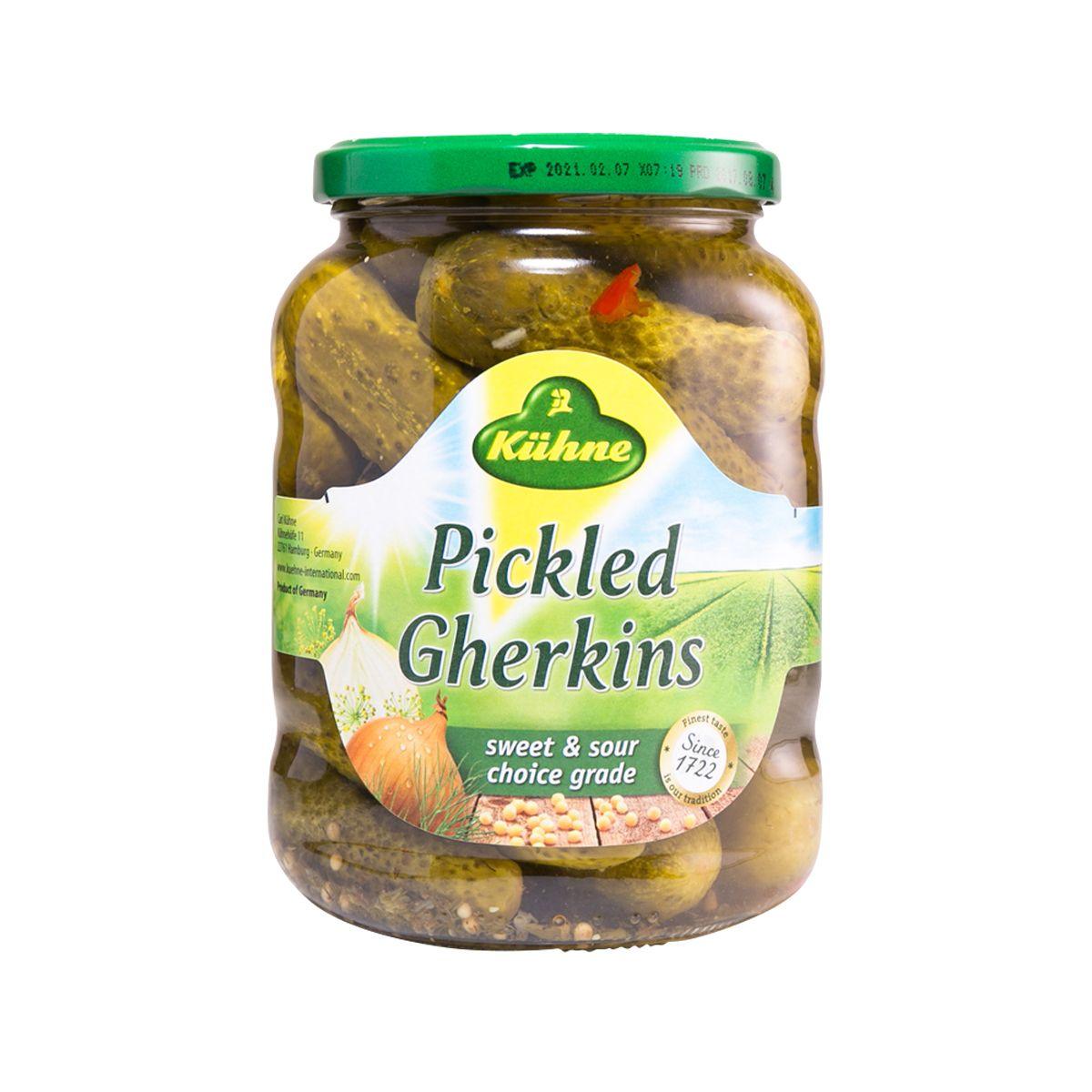 KUHNE Pickled Gherkins - Sweet & Sour Choice Grade (670g)