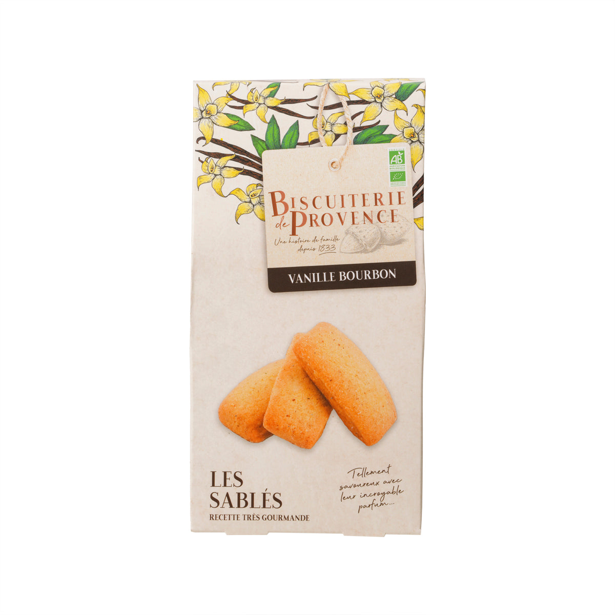 BISCUITERIE DE PROVENCE Organic Bourbon Vanilla Shortbreads (120g)