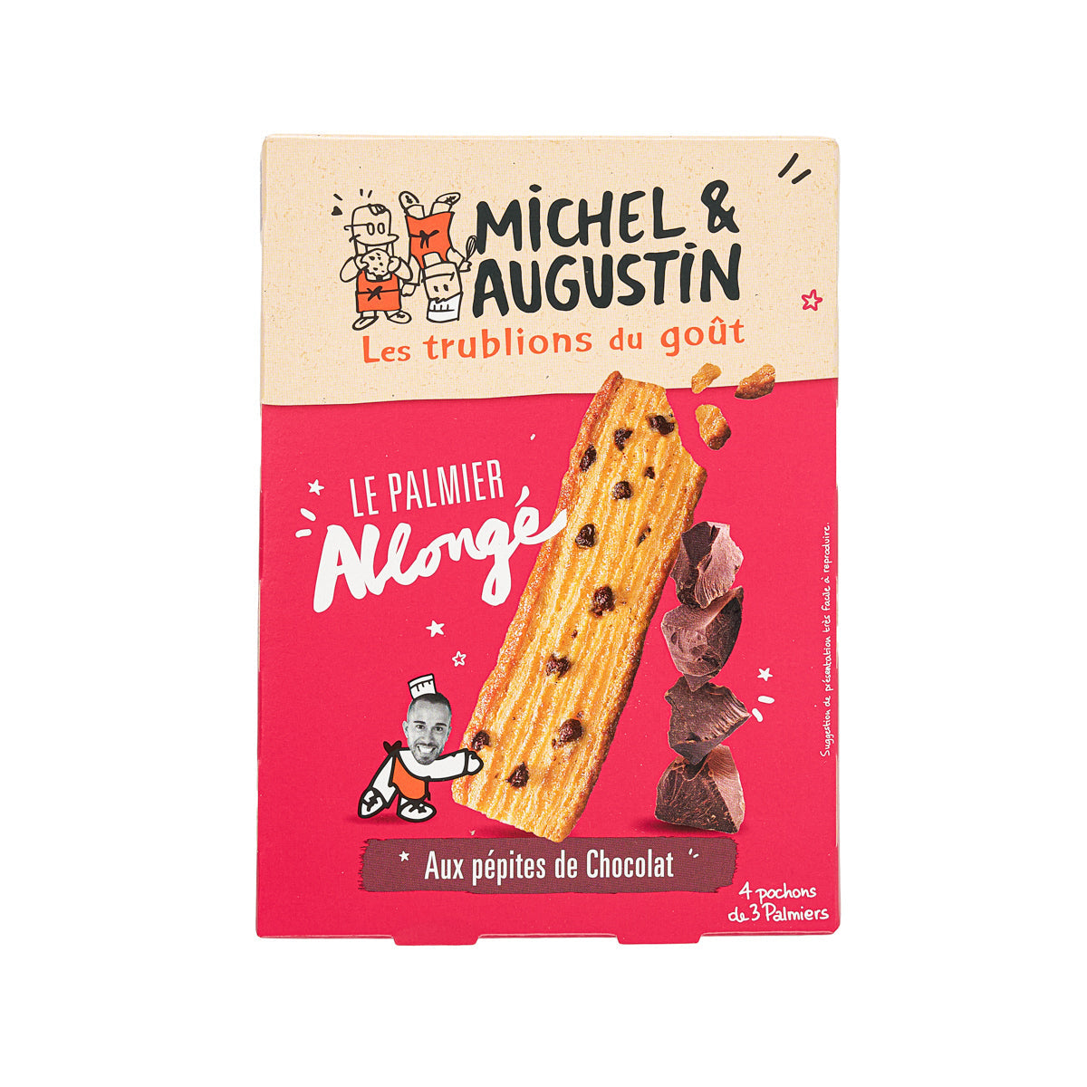 MICHEL & AUGUSTIN Puff Palmiers with Pure Butter and Chocolate Chips (120g)