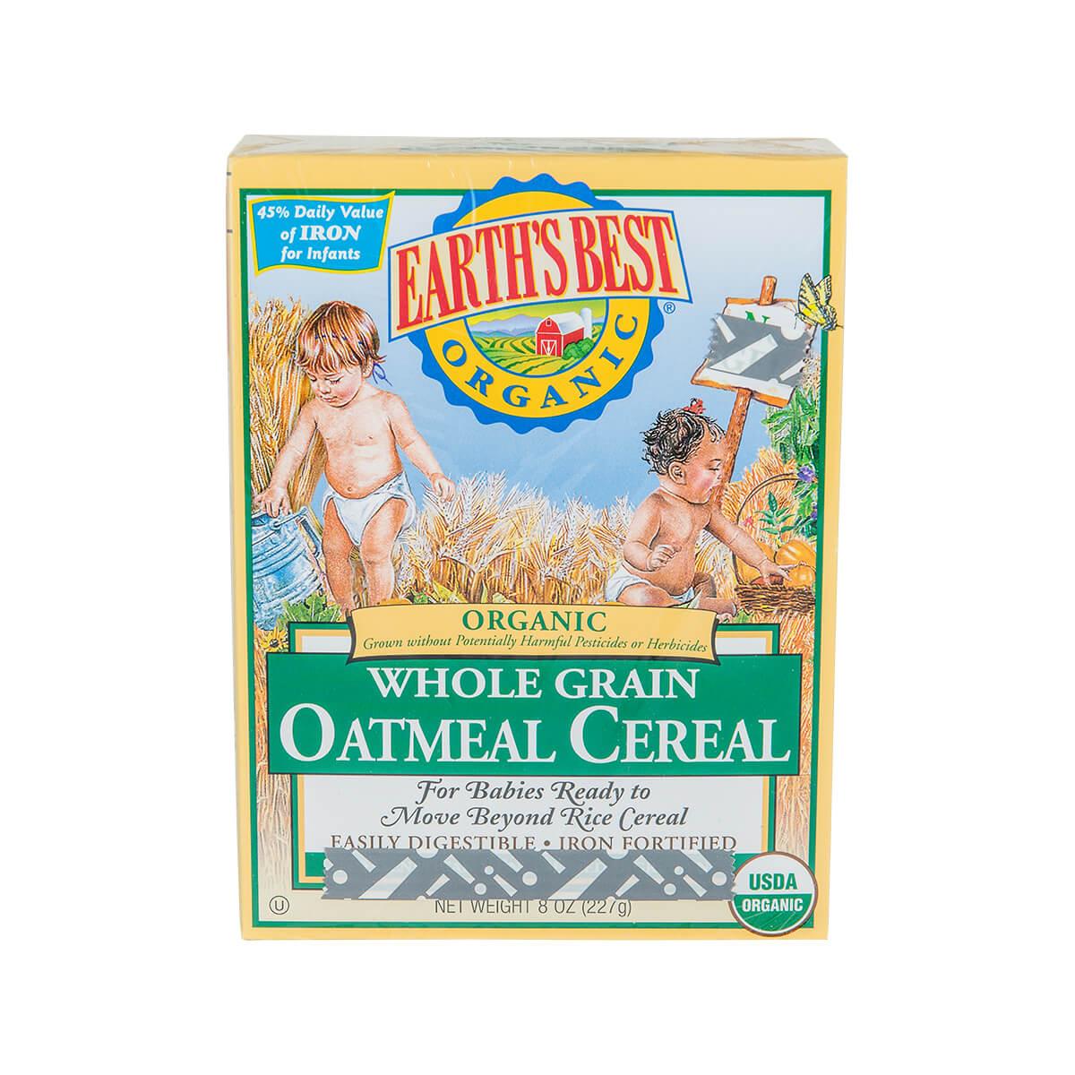 EARTH'S BEST Organic Whole Grain Oatmeal Cereal (227g)