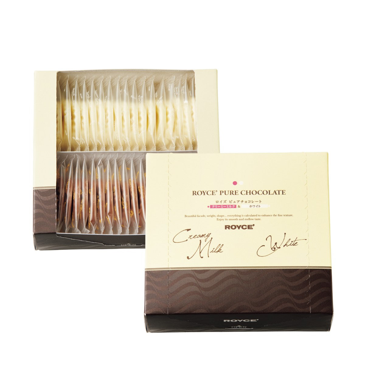 ROYCE' Pure Chocolate - Creamy Milk & White (40pcs)