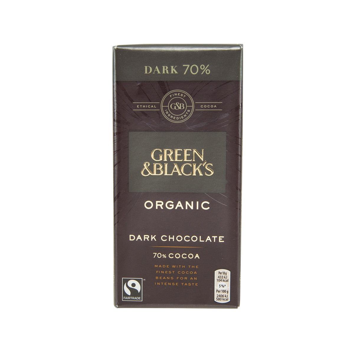 GREEN & BLACK'S Organic Dark Chocolate Bar - 70% Cocoa (90g)