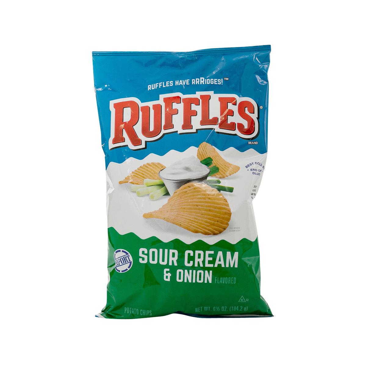 RUFFLES Potato Chips - Sour Cream & Onion Flavored (180g)