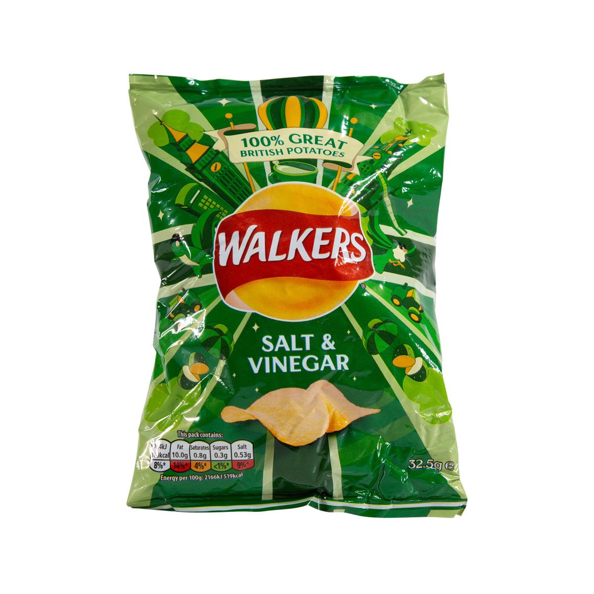 WALKERS Salt & Vinegar Flavour Potato Crisps (32.5g) - city'super E-Shop