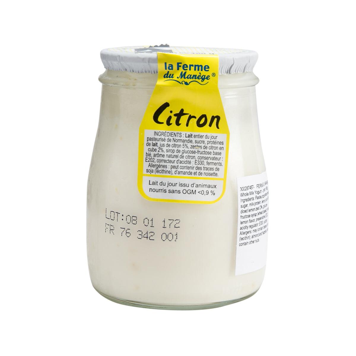FERME DU MANEGE Whole Milk Yogurt - Lemon (180g)