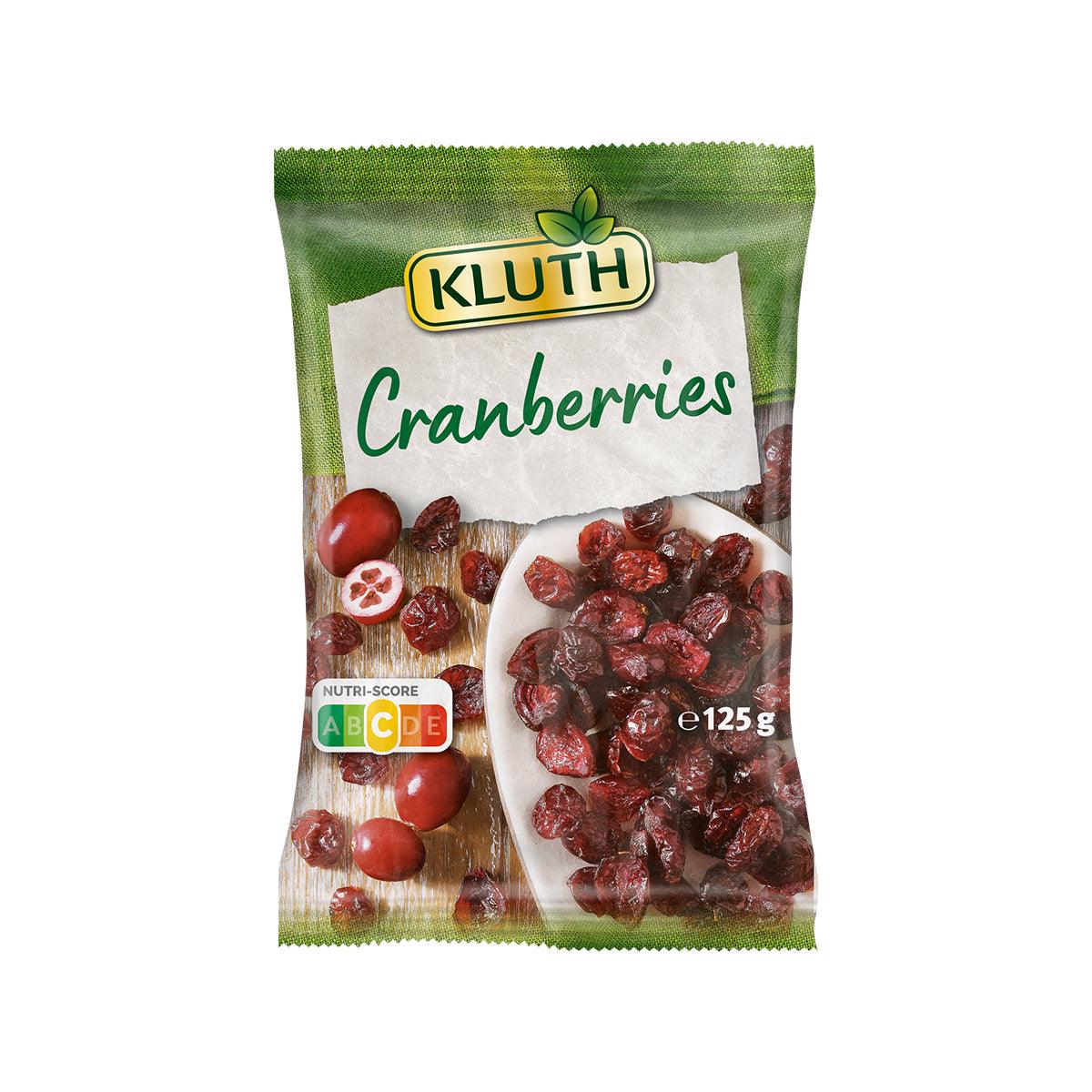 KLUTH Raw Cranberries - Dried Unsulphured (125g)