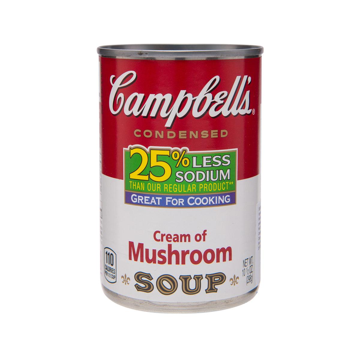 CAMPBELL'S 25% Less Sodium Cream of Mushroom Soup (298g)