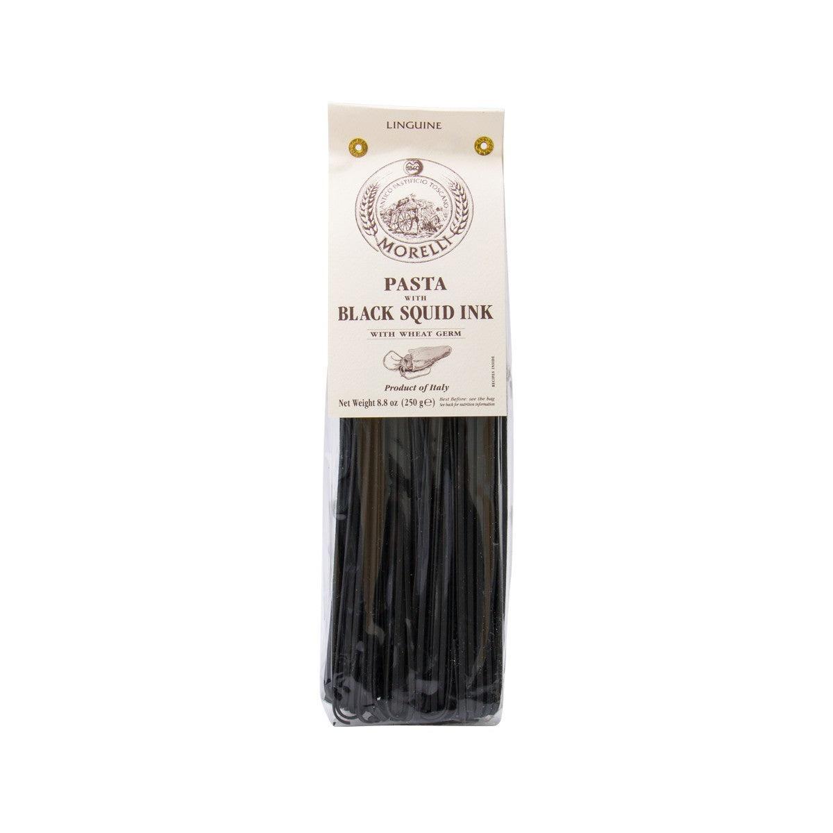 MORELLI Artisanal Linguine Pasta with Black Squid Ink with Wheat Germ (250g)