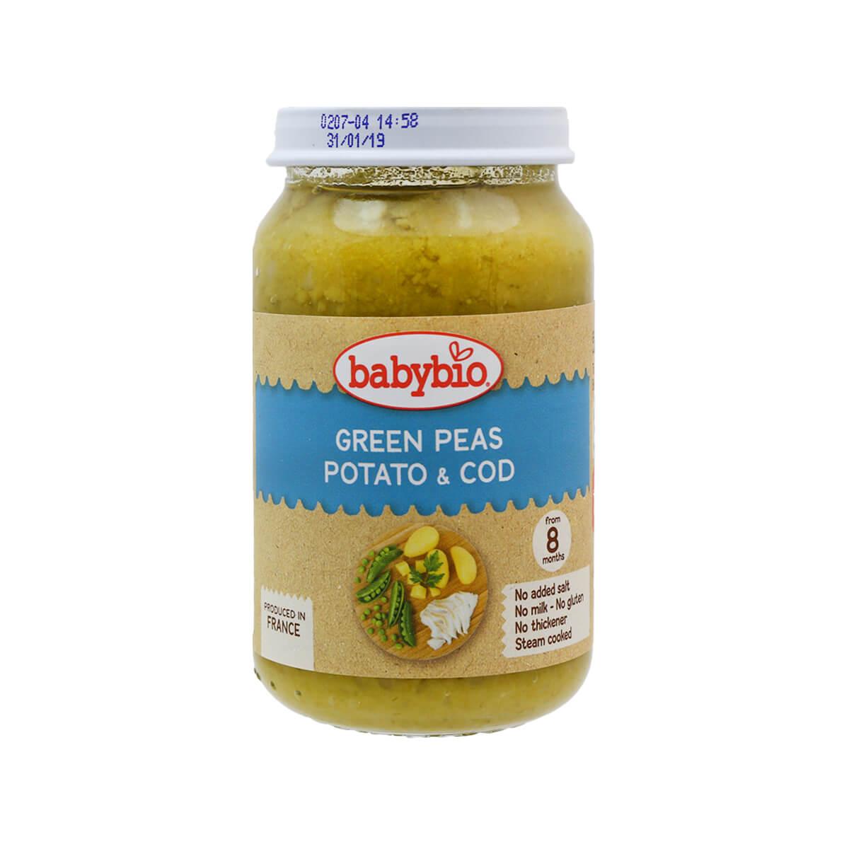 BABYNAT Green Peas Potato & Cod - Baby Foods (200g)