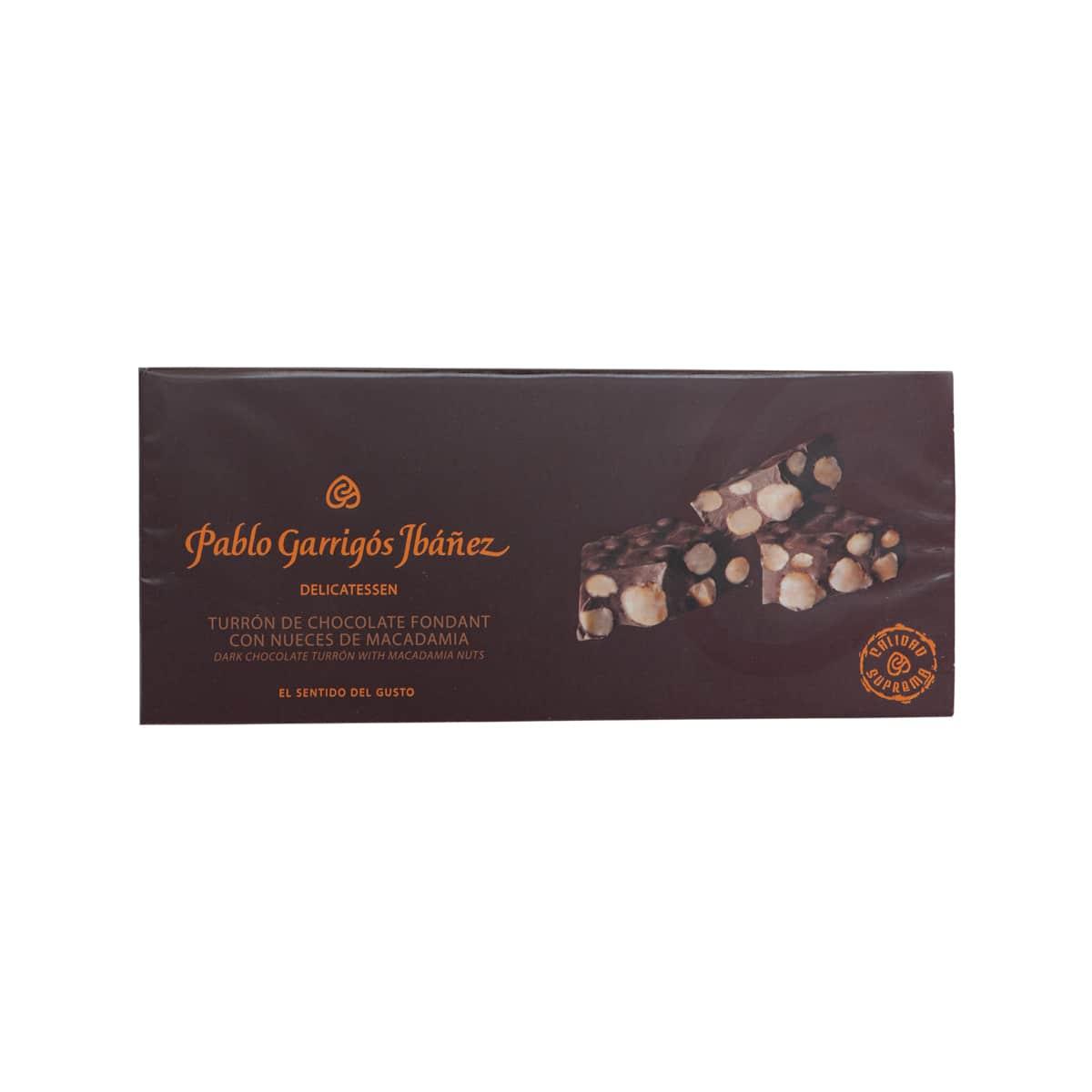 PABLO GARRIGOS IBANEZ Dark Chocolate Turron Nougat with Macadamia Nuts (300g)