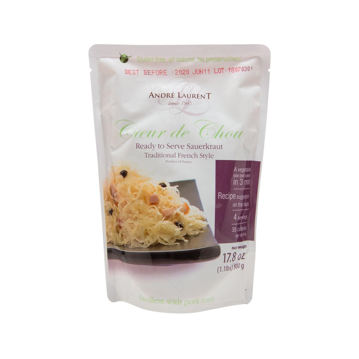 ANDRE LAURENT Ready To Serve Sauerkraut - Traditional French Style (500g)