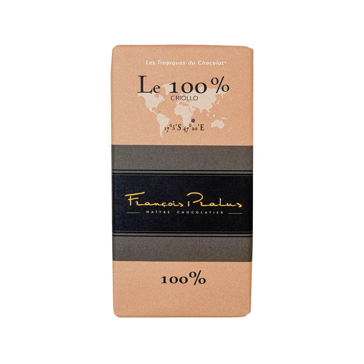 PRALUS Organic 100% Chocolate Bar - Madagascar (100g)