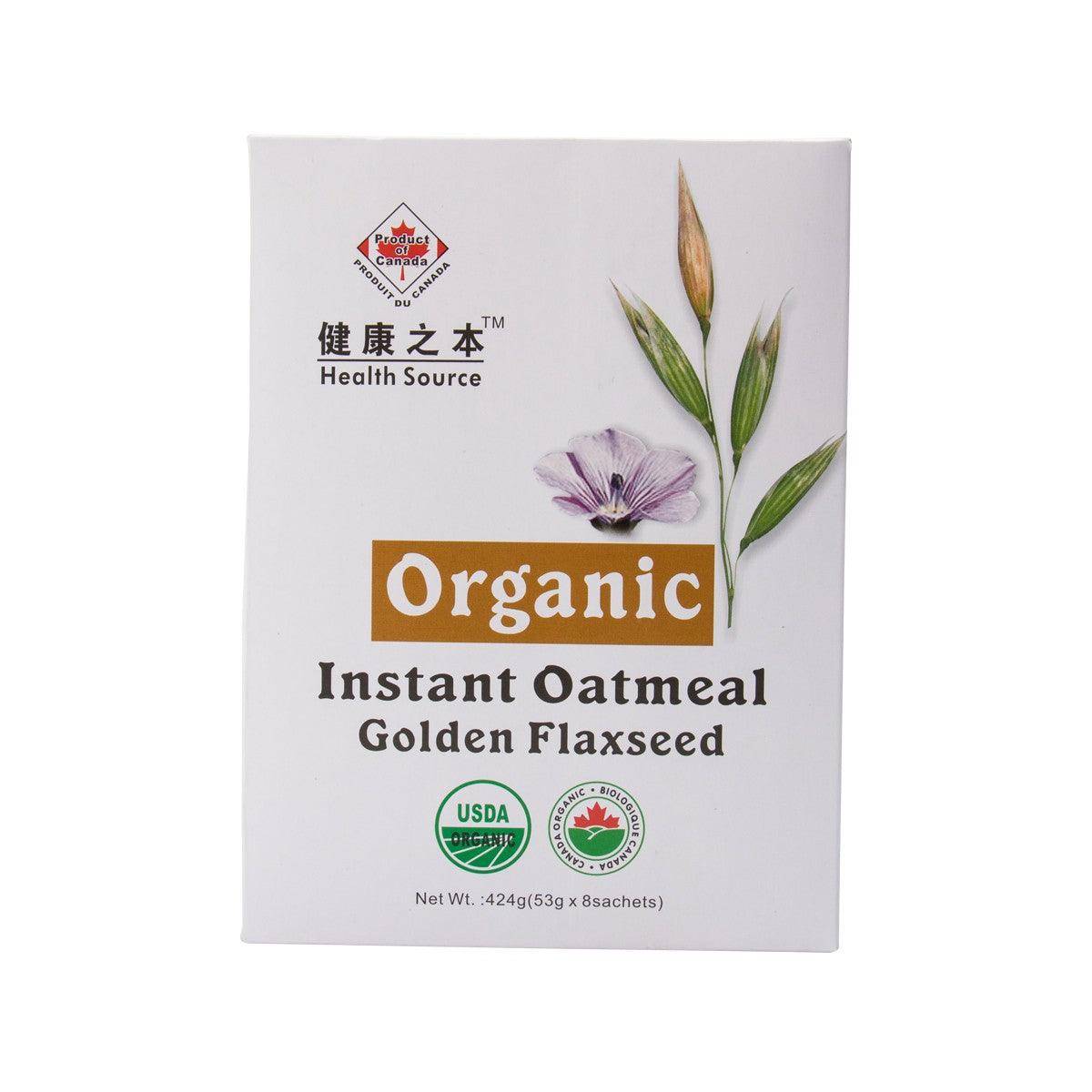 HEALTH SOURCE Organic Instant Oatmeal with Golden Flax Seed (424g)