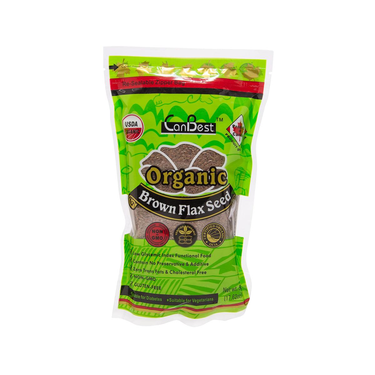 CANBEST Organic Brown Flax Seed (500g)