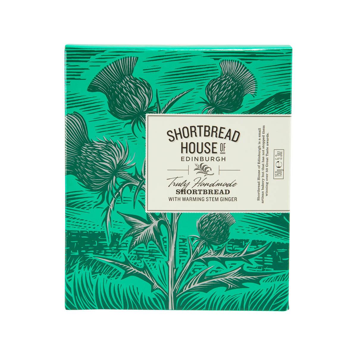 SHORTBREAD HOUSE OF EDINBURGH Shortbread with Warming Stem Ginger (150g)