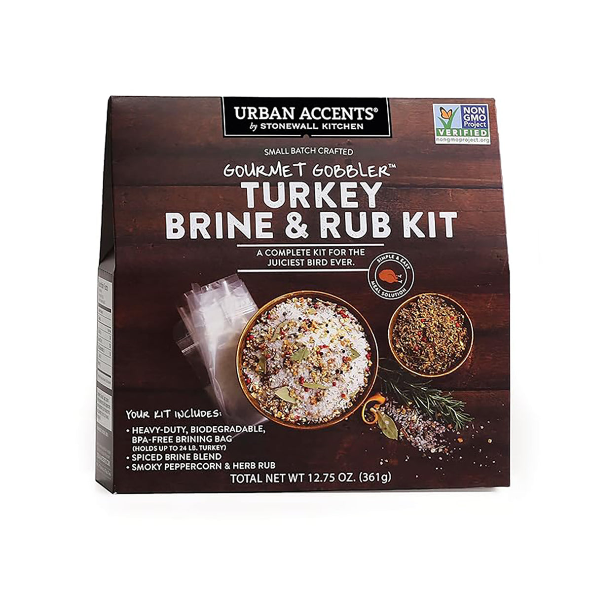 URBAN ACCENTS Gourmet Gobbler Complete Turkey Brine & Rub Kit (361g)
