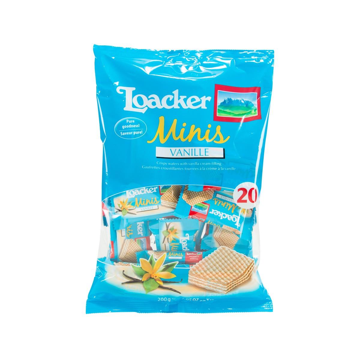 LOACKER Minis Crispy Wafers Filled with Vanilla Cream (200g)