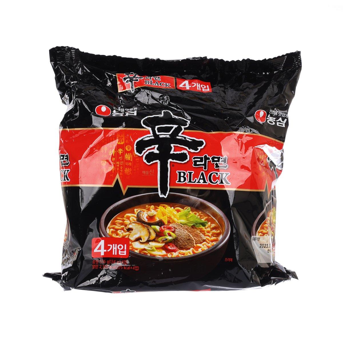 NONG SHIM Shin Black Spicy Noodle (4 x 134g)