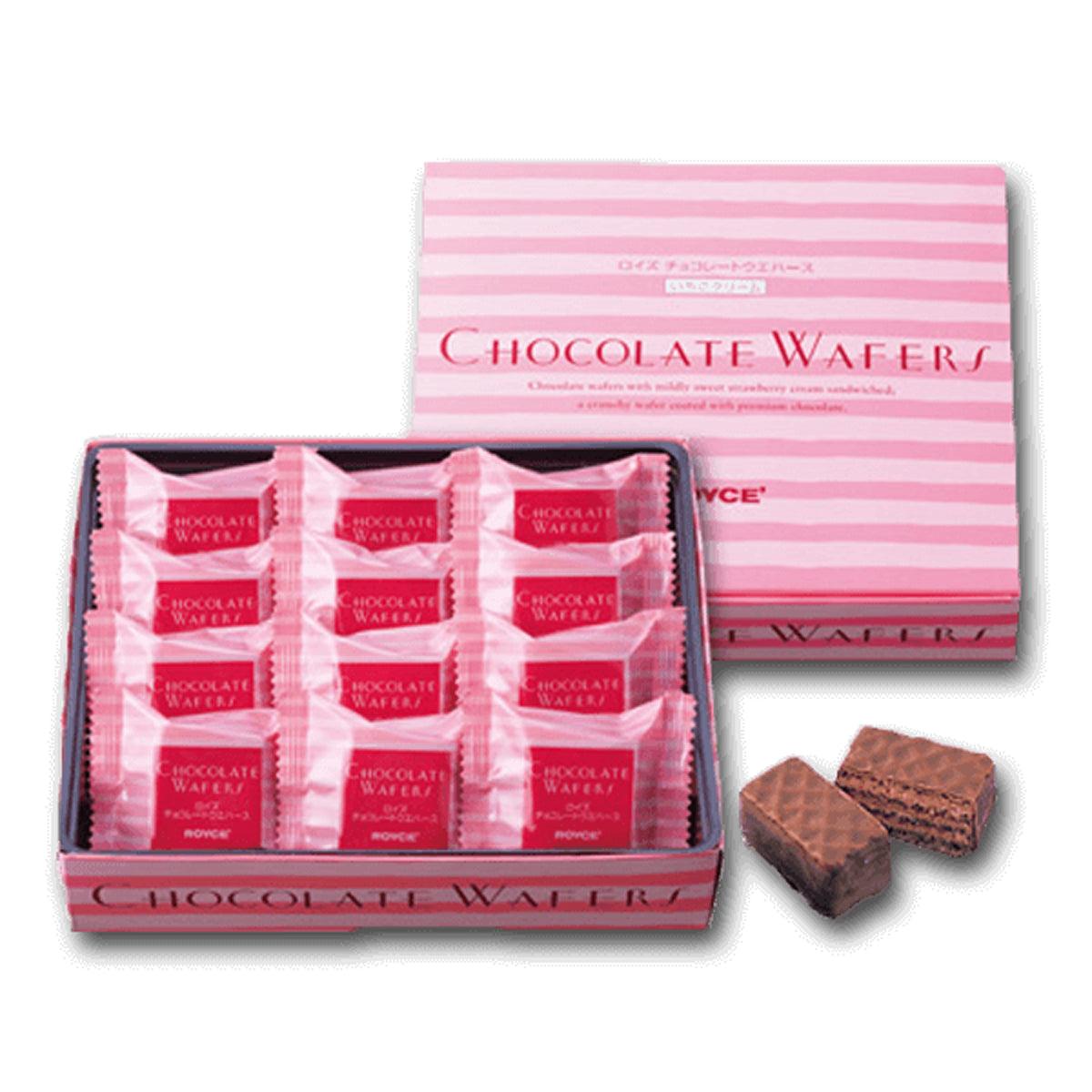 ROYCE' Chocolate Wafers - Strawberry Cream (12pcs)