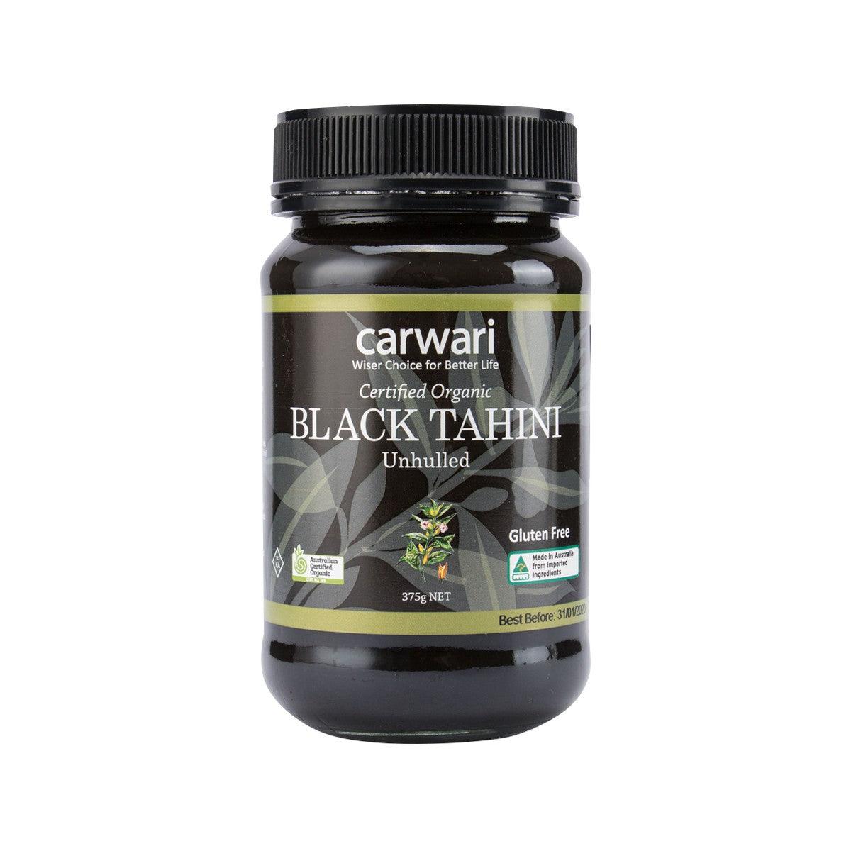 CARWARI Organic Black Tahini Unhulled (375g)