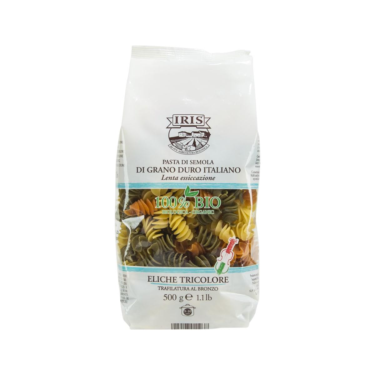 IRIS BIO Organic Durum Wheat Tri-Color Eliche Pasta (500g)