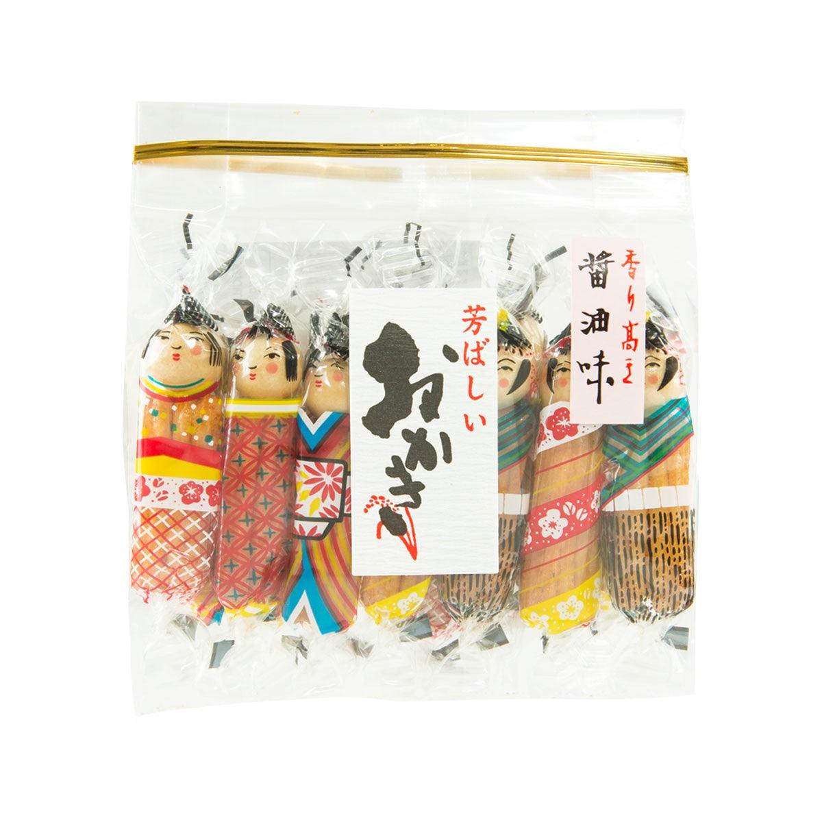 SUNSHINE Kokeshi Doll Rice Cracker - Soy Sauce (15pcs)