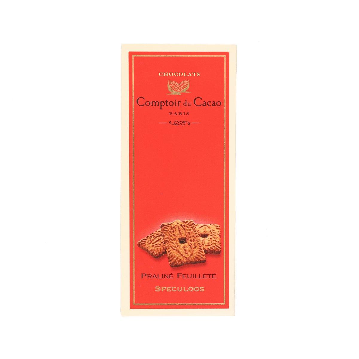 COMPTOIR DU CACAO Flaky Praline Speculoos Milk Chocolate Bar (80g)