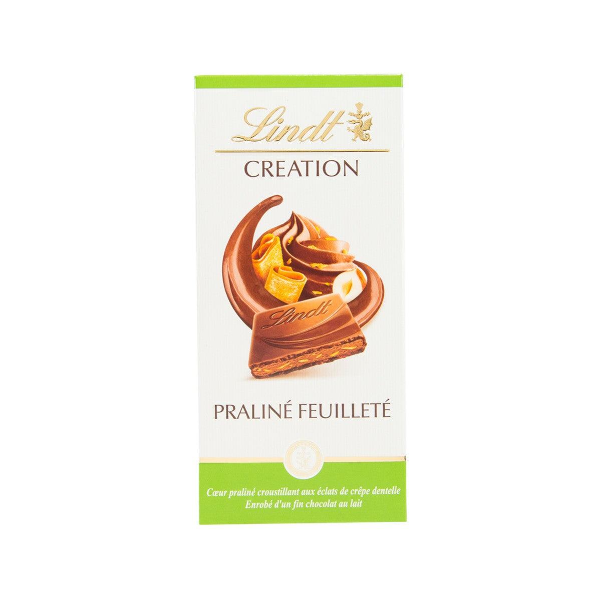 LINDT Creation Milk Chocolate - Praliné with Crepe Pieces (150g)