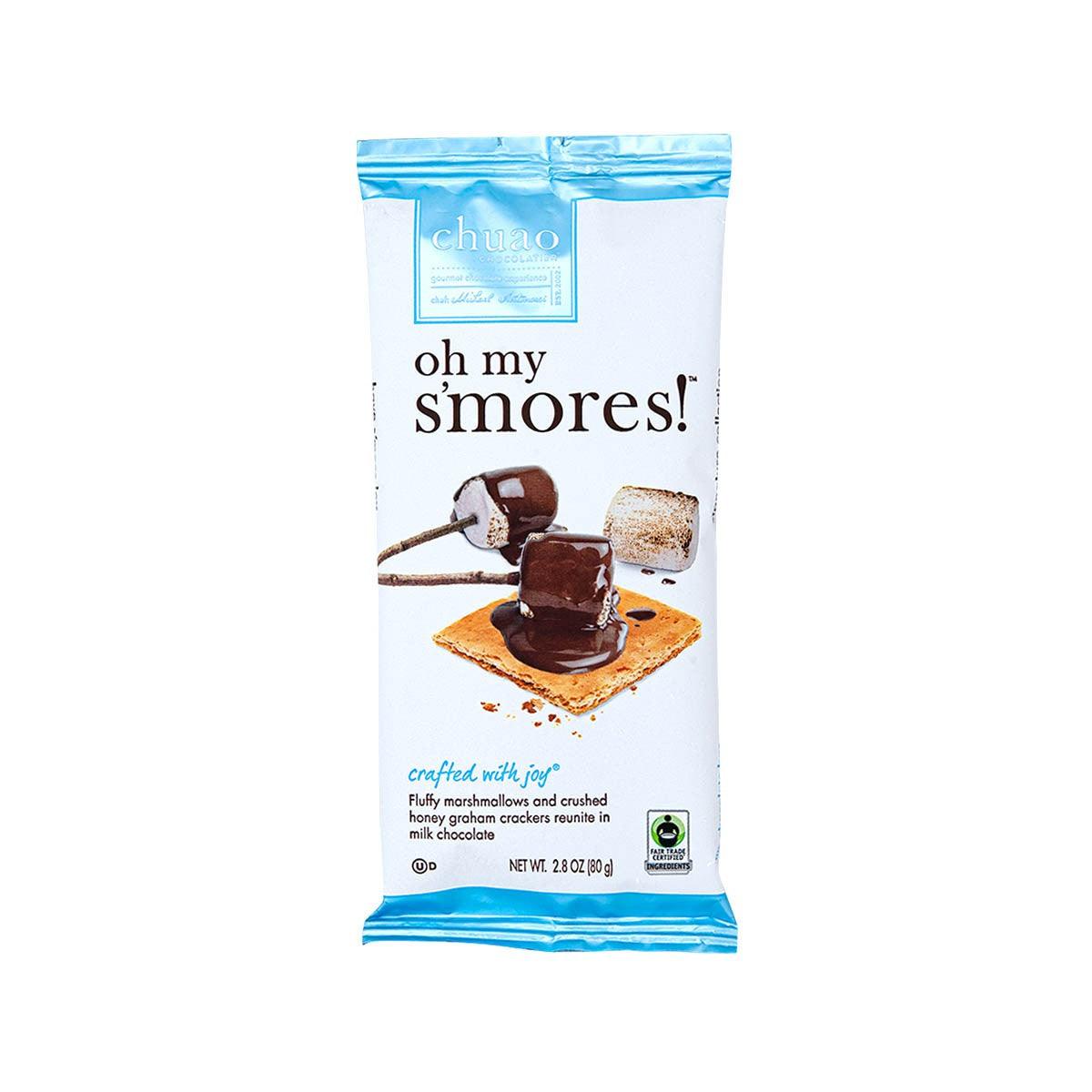 CHUAO CHOCOLATIER Gourmet Handcrafted Milk Chocolate - Marshmallows and Honey Graham Crackers (80g)