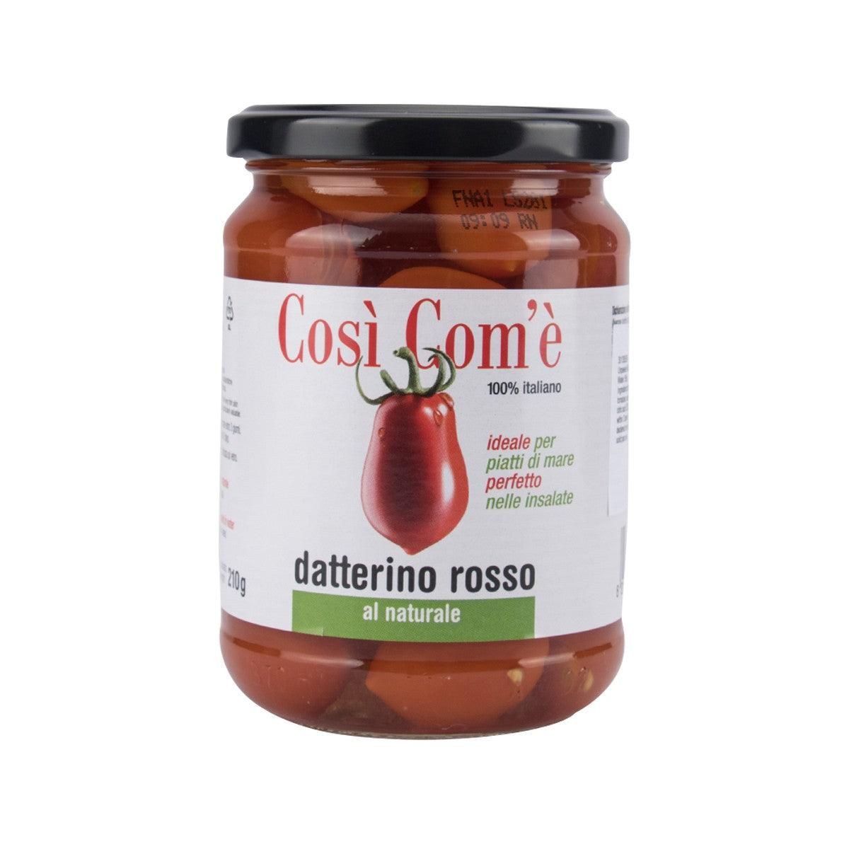 COSI COME Whole Unpeeled Red Datterino Tomatoes in Water (350g)