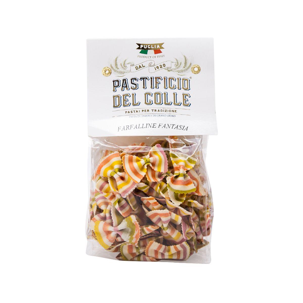 PASTIFICIO DEL COLLE Artisanal Colorful Pasta - Fantasy Farfalline (250g)
