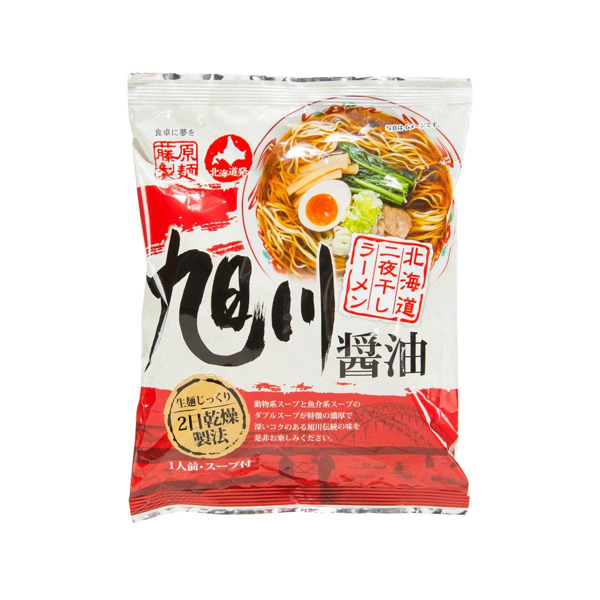FUJIWARA SEIMEN Hokkaido Asahikawa Soy Sauce Ramen Noodle (105.5g)