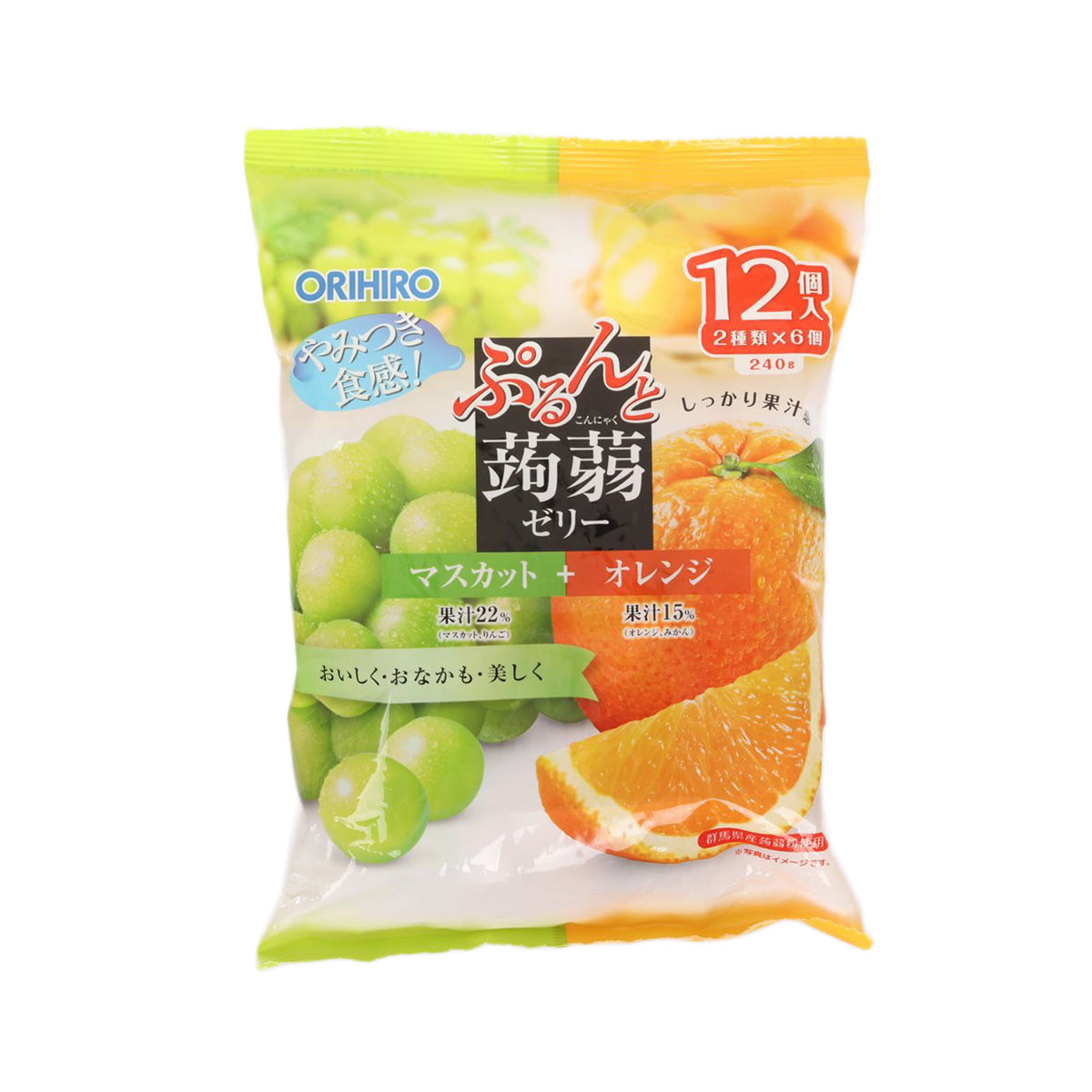 ORIHIRO Konnyaku Jelly - Shine Muscat & Orange (240g)