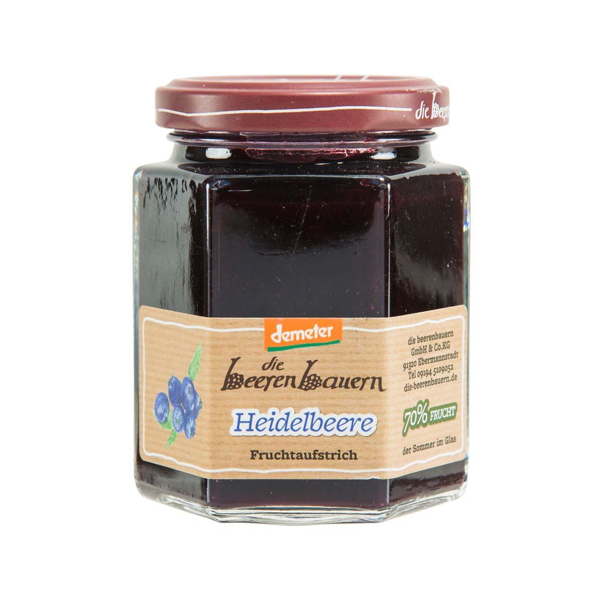 BEERENBAUERN Organic 70% Fruit Blueberry Jam (200g)