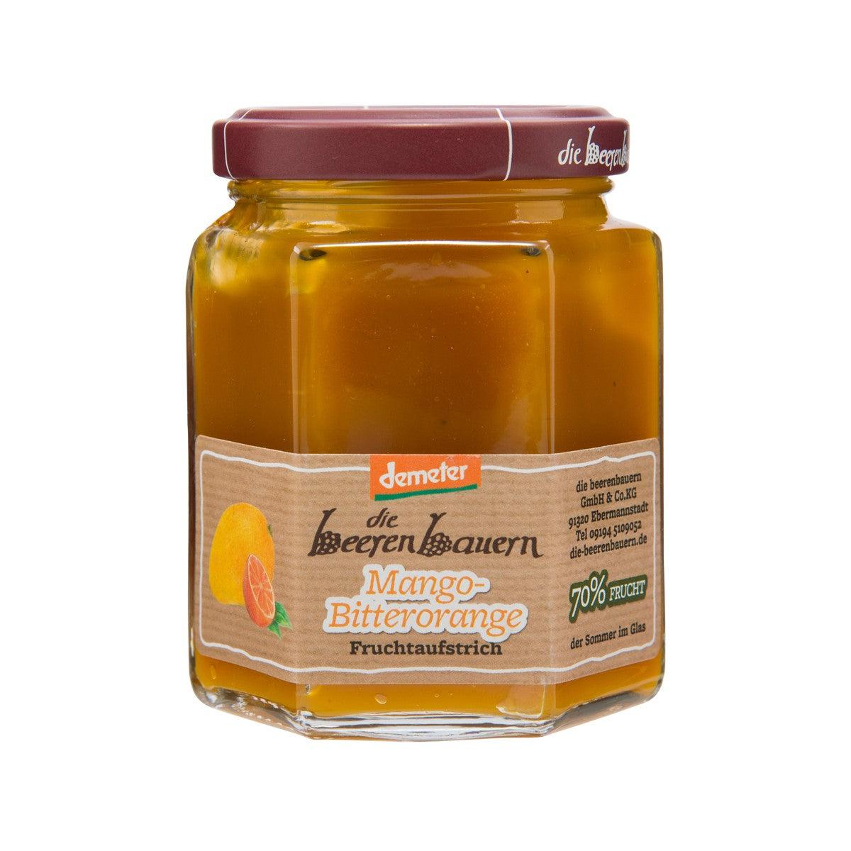 BEERENBAUERN Organic 70% Fruit Mango & Bitter Orange Jam (200g)