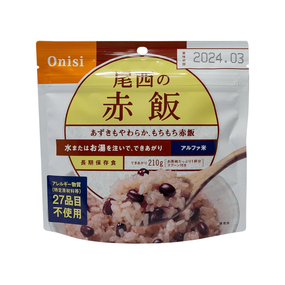 ONISIFOODS Instant Alpha Rice - Red Bean (100g)