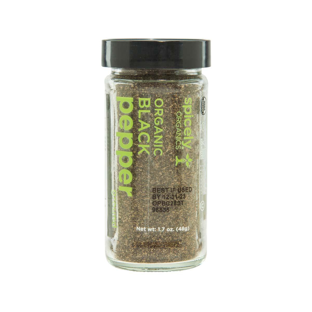 SPICELY Organic Ground Black Pepper (48g)