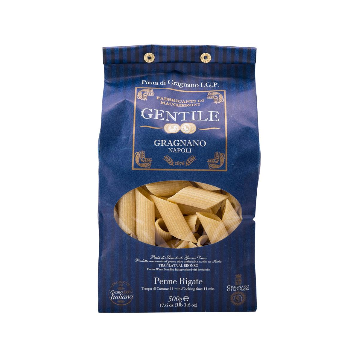 GENTILE Artisanal Pasta di Gragnano IGP - Penne Rigate (500g)
