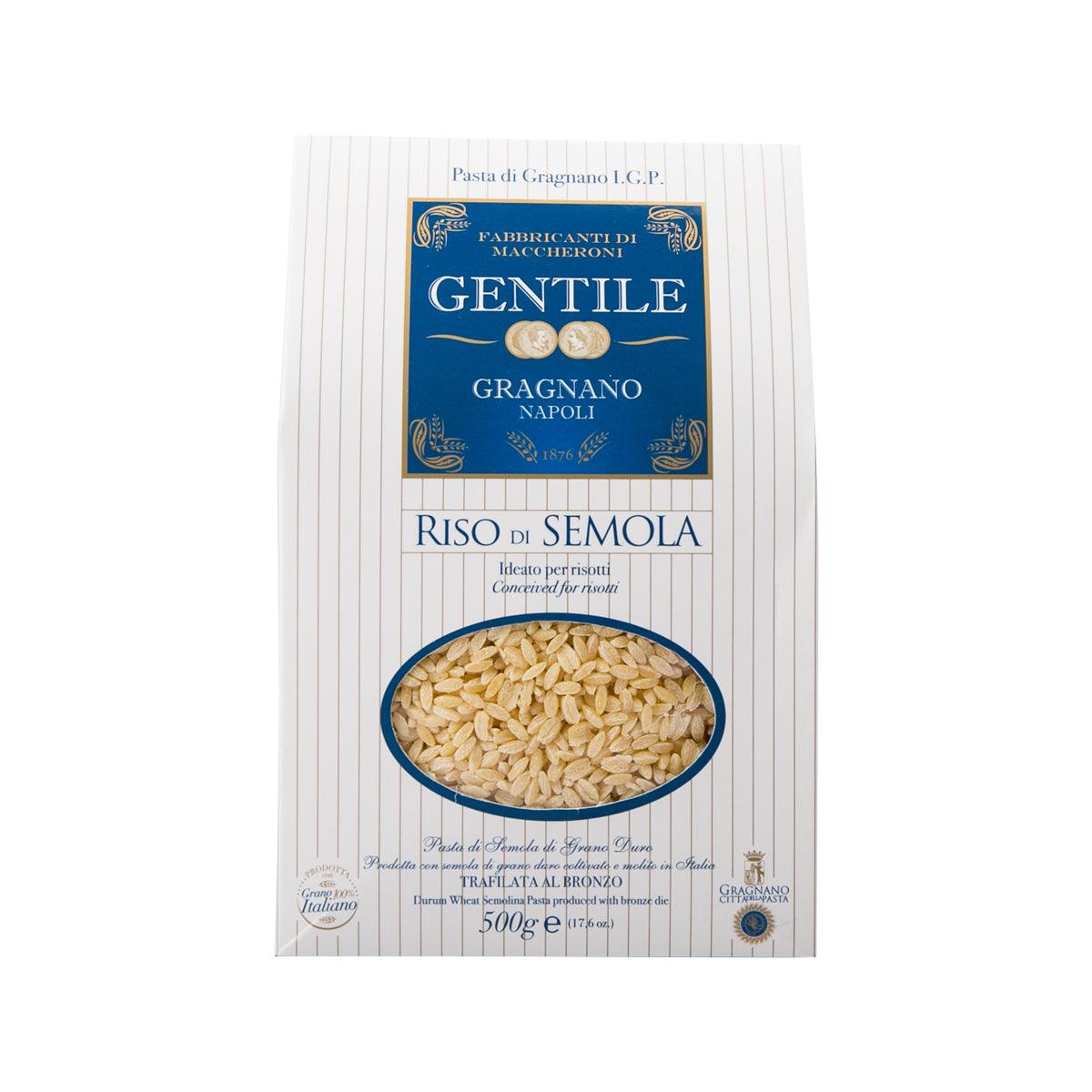 GENTILE Artisanal Pasta di Gragnano IGP - Riso de Semola (500g)