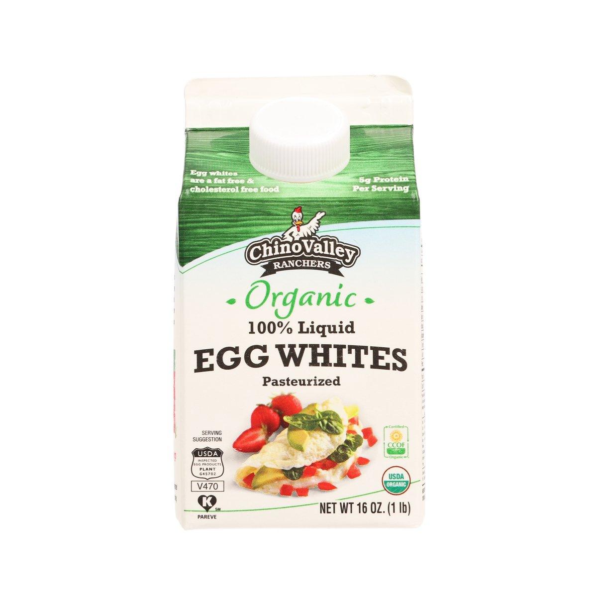 CHINO VALLEY Pasteurized Organic 100% Liquid Egg Whites (16oz)