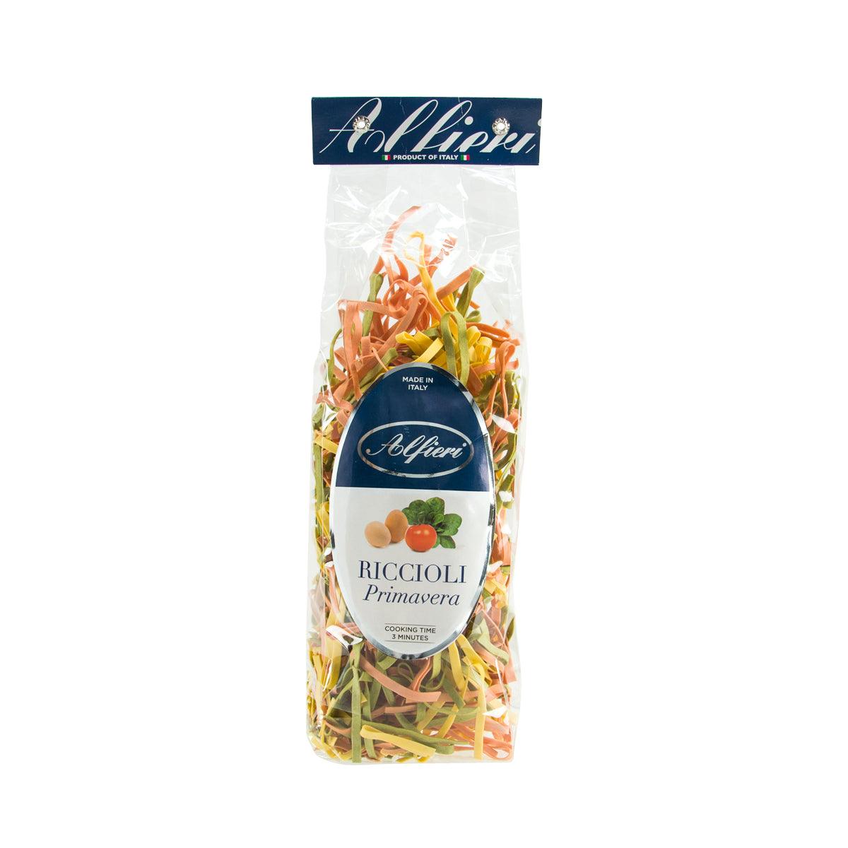 ALFIERI Artisanal Tri-Color Primavera Riccioli Pasta (250g)