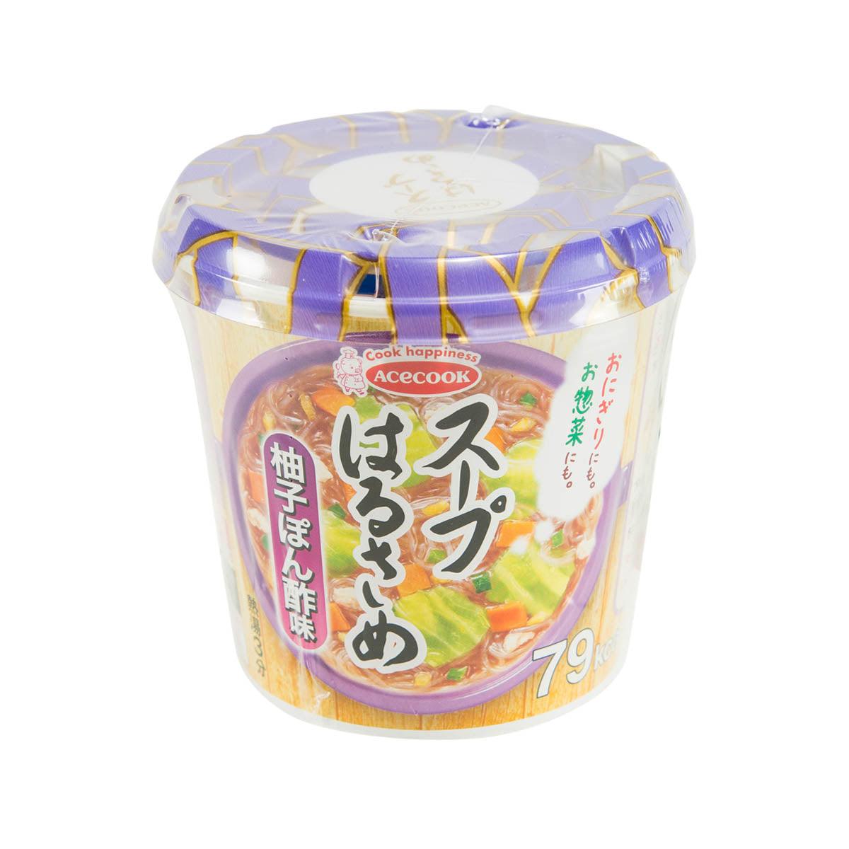 ACE COOK Harusame Starch Noodle in Soup - Yuzu Citrus Vinegar Flavor (32g)