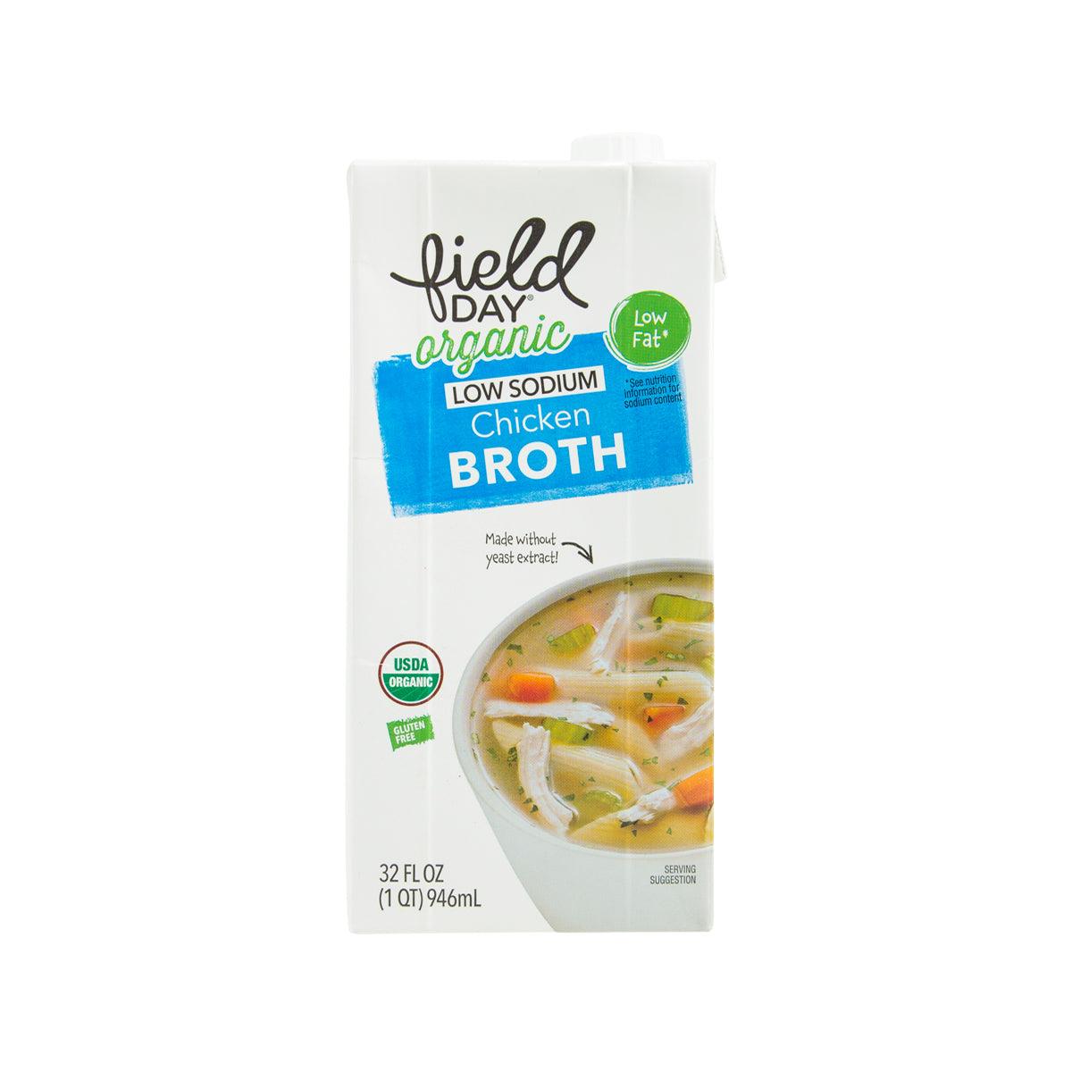 FIELD DAY Organic Chicken Broth - Low Sodium (907g)