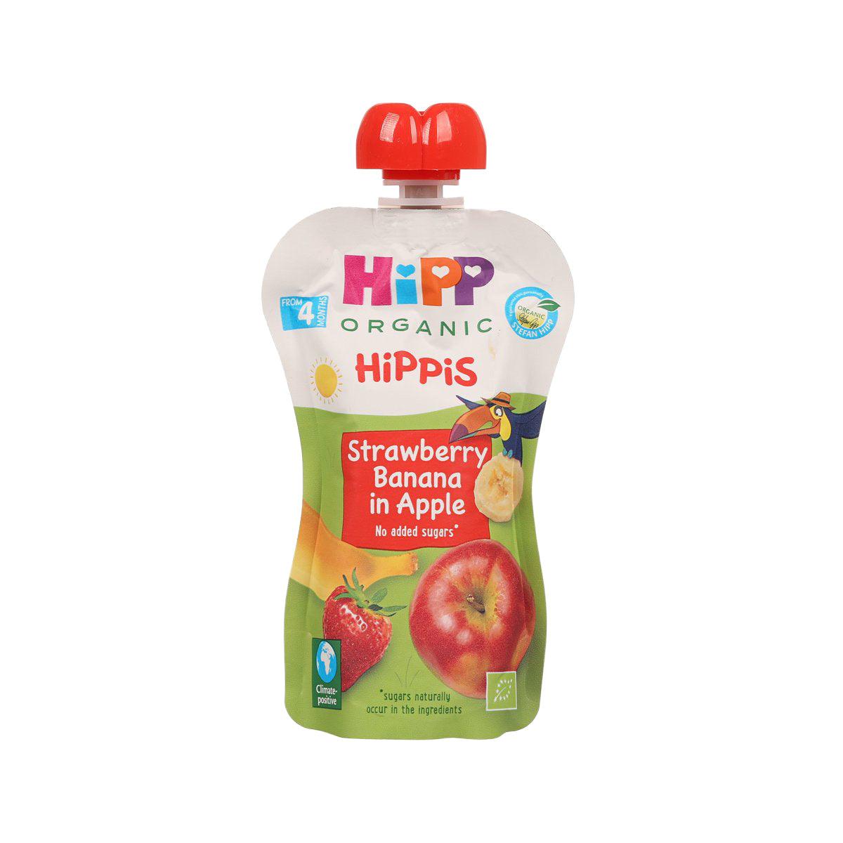 HIPP Organic Fruit Preparation - Strawberry Banana in Apple (100g)