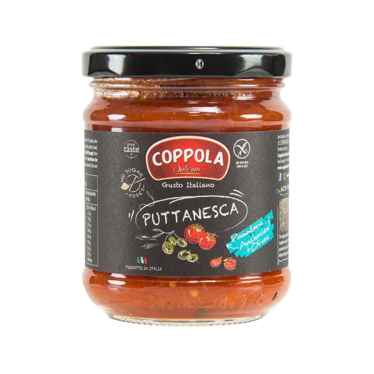 COPPOLA Puttanesca - Tomato, Olive and Anchovy Pasta Sauce (180g)