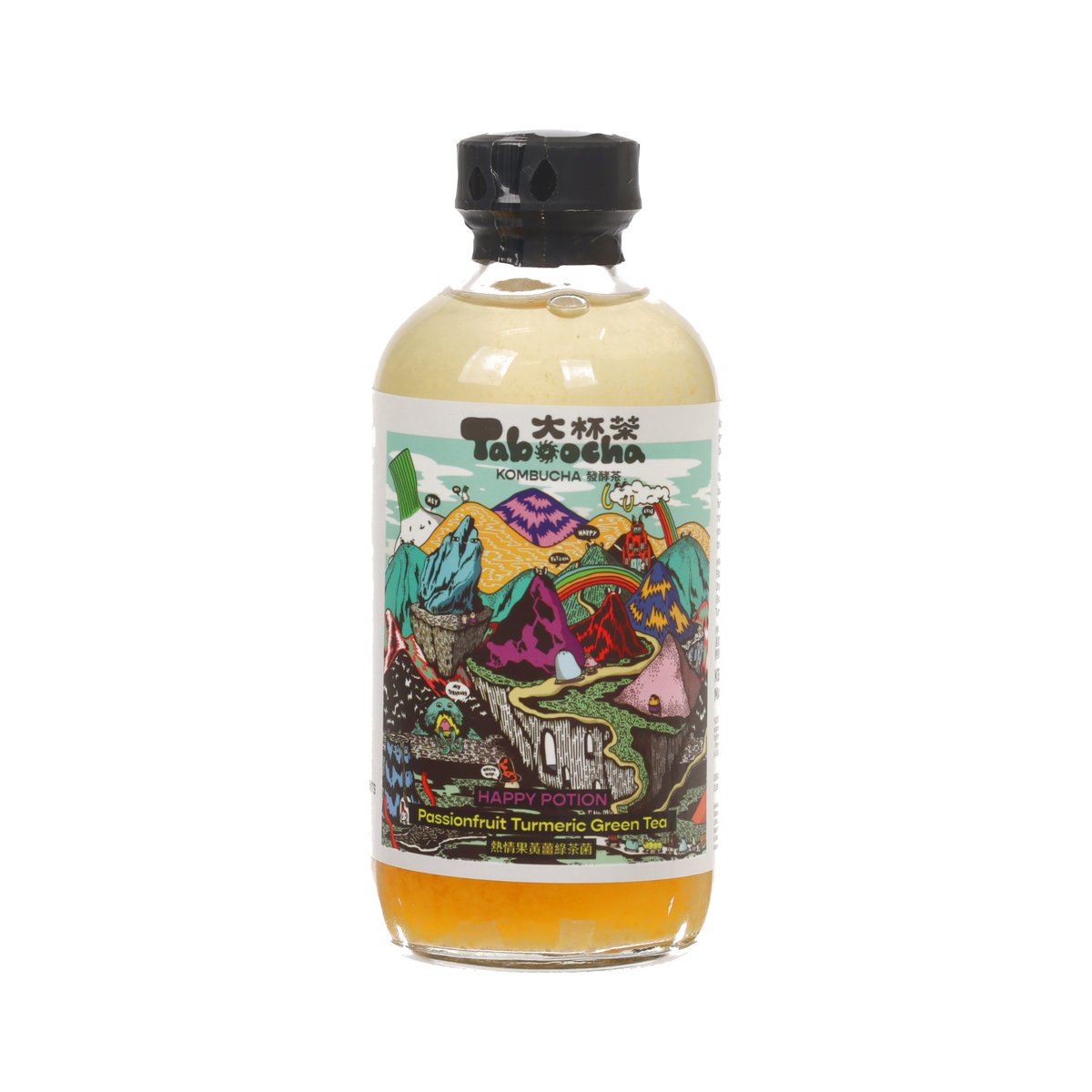 TABOOCHA Happy Potion - Passionfruit Turmeric Green Tea Kombucha (250mL)