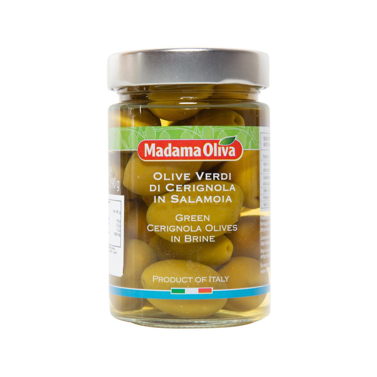 MADAMA OLIVA Green Cerignola Olives in Brine (295g)