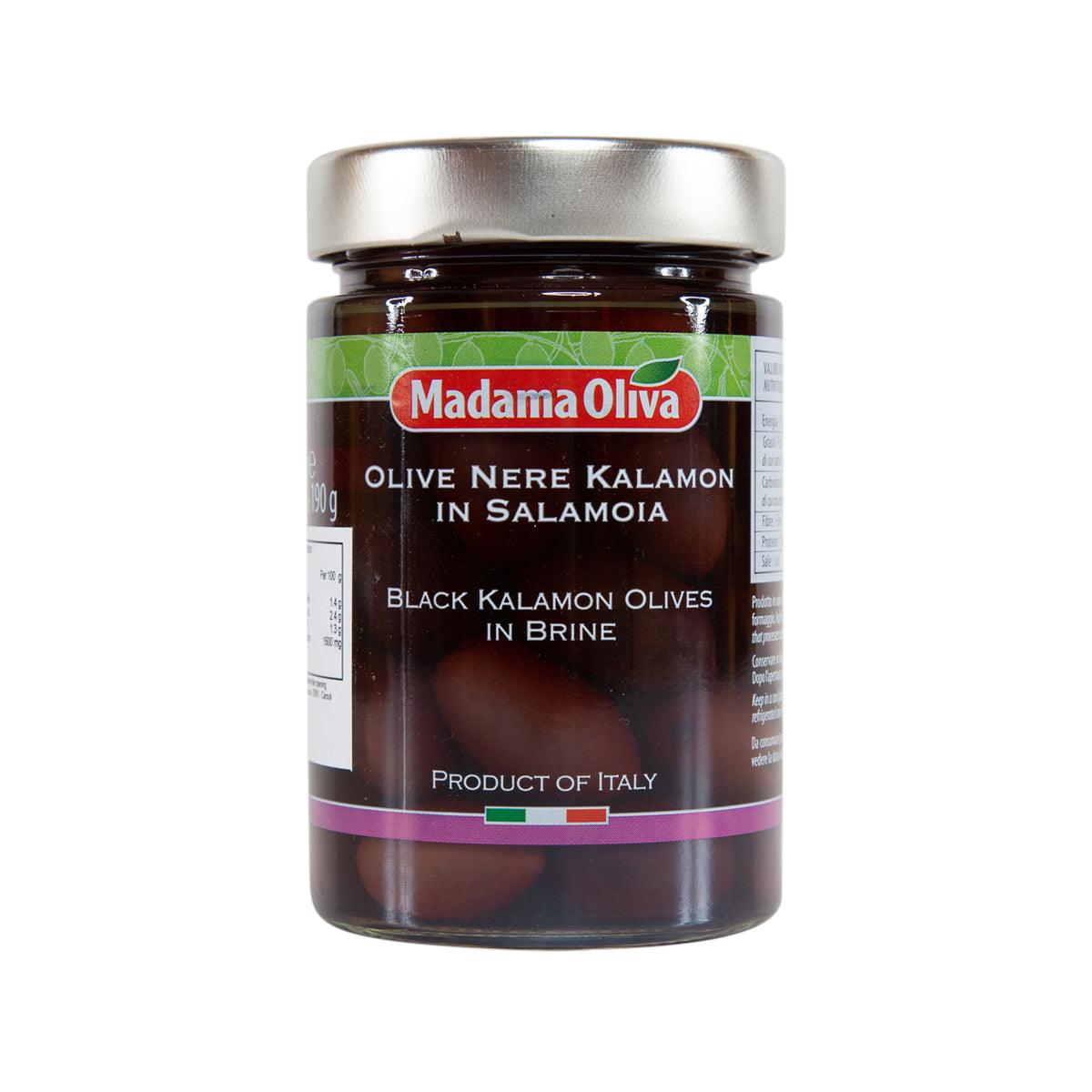 MADAMA OLIVA Black Kalamon Olives in Brine (300g)